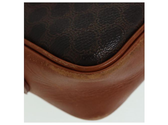 Céline Borsa a spalla in tela Macadam CELINE in pelle PVC marrone Auth ar12296 - vista 15