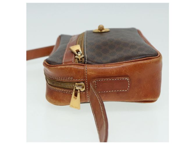 Céline Borsa a spalla in tela Macadam CELINE in pelle PVC marrone Auth ar12296 - vista 3