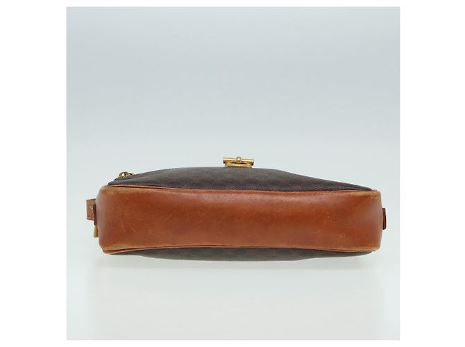 Céline Borsa a spalla in tela Macadam CELINE in pelle PVC marrone Auth ar12296 - vista 5