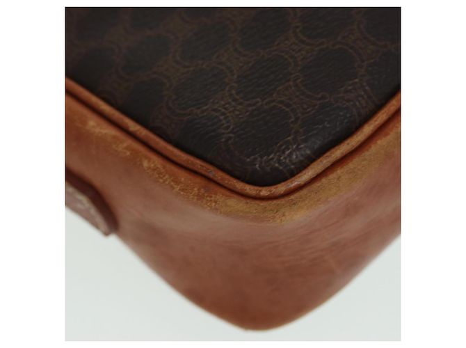 Céline Borsa a spalla in tela Macadam CELINE in pelle PVC marrone Auth ar12296 - vista 9