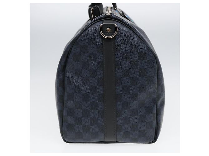LOUIS VUITTON Sac Boston Keepall Bandoulière 45 Damier Cobalt N50002 Auth 84480S - vue 4