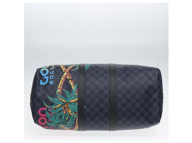 LOUIS VUITTON Sac Boston Keepall Bandoulière 45 Damier Cobalt N50002 Auth 84480S - vue 5