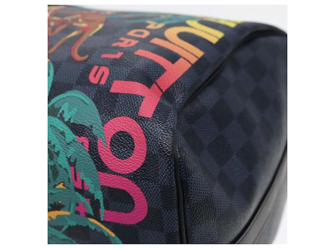 LOUIS VUITTON Sac Boston Keepall Bandoulière 45 Damier Cobalt N50002 Auth 84480S - vue 9