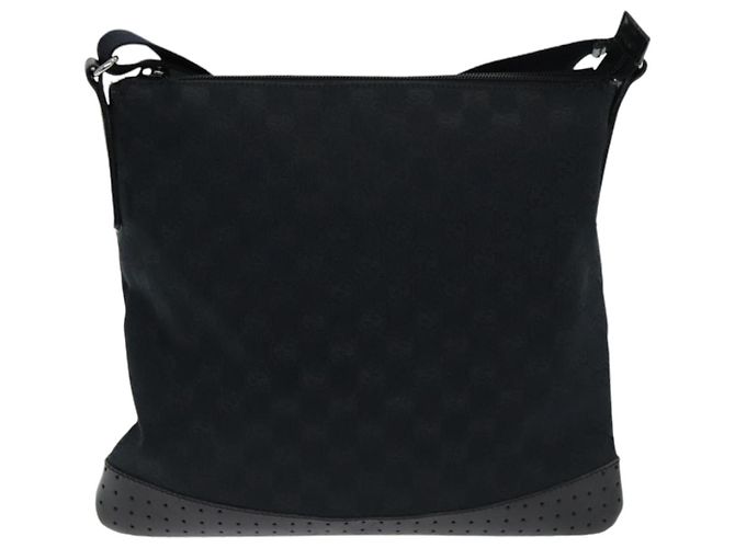 Bolso de Hombro GG Canvas Gucci Negro 145857 Auth ep5062 - vista 2