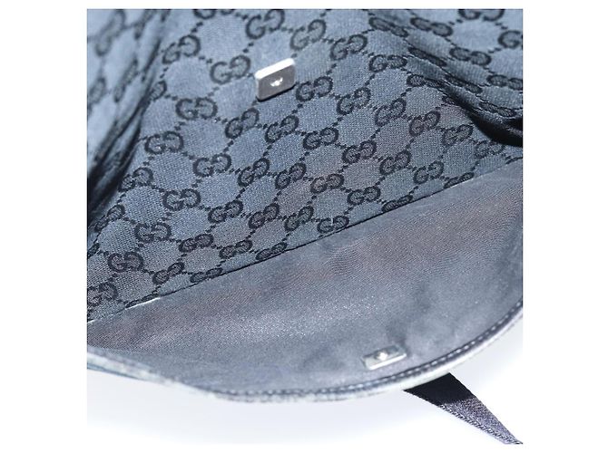 Bolso de Hombro GG Canvas Gucci Negro 145857 Auth ep5062 - vista 21