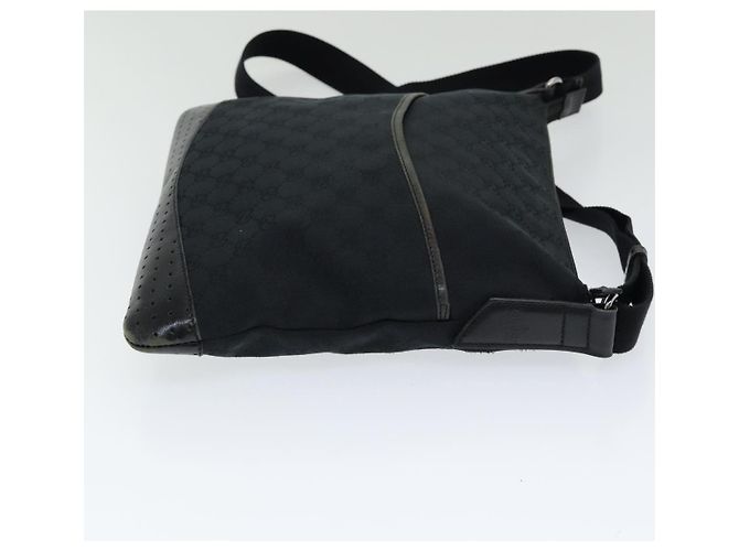 Bolso de Hombro GG Canvas Gucci Negro 145857 Auth ep5062 - vista 4