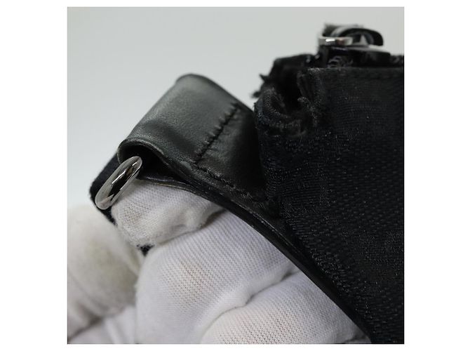 Bolso de Hombro GG Canvas Gucci Negro 145857 Auth ep5062 - vista 7