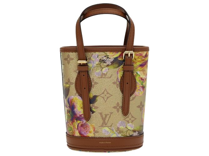 Bucket LOUIS VUITTON LV Borsa a secchiello Nano Garden Beige M81724 LV Auth 84696S - vista 2