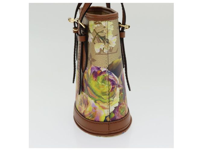 Bucket LOUIS VUITTON LV Borsa a secchiello Nano Garden Beige M81724 LV Auth 84696S - vista 3