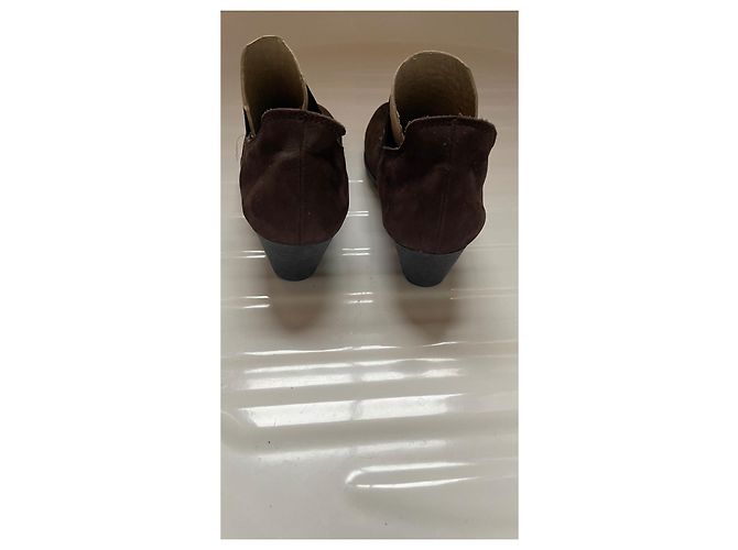 Autre Marque Décolleté ARCHE in nubuck marrone e nero - vista 5