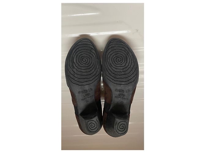 Autre Marque Décolleté ARCHE in nubuck marrone e nero - vista 8