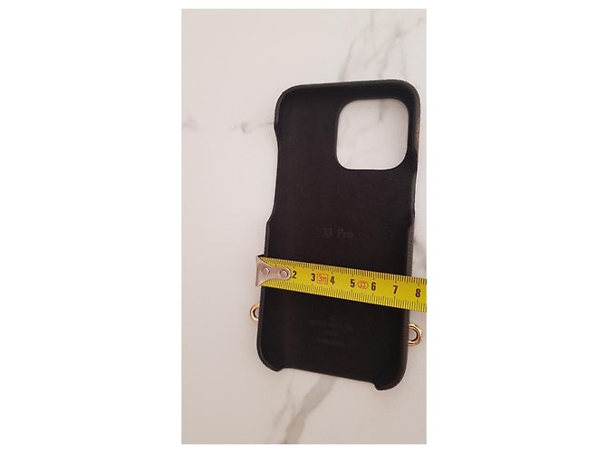 Custodia monogramma LOUIS VUITTON per iPhone 13 Pro Marrone Nero - vista 13