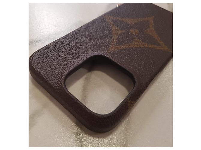 Custodia monogramma LOUIS VUITTON per iPhone 13 Pro Marrone Nero - vista 5