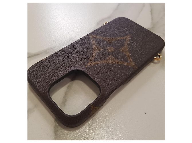 Custodia monogramma LOUIS VUITTON per iPhone 13 Pro Marrone Nero - vista 6