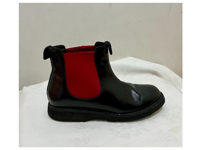 Botas Chelsea de cuero negro Prada Roja - vista 2