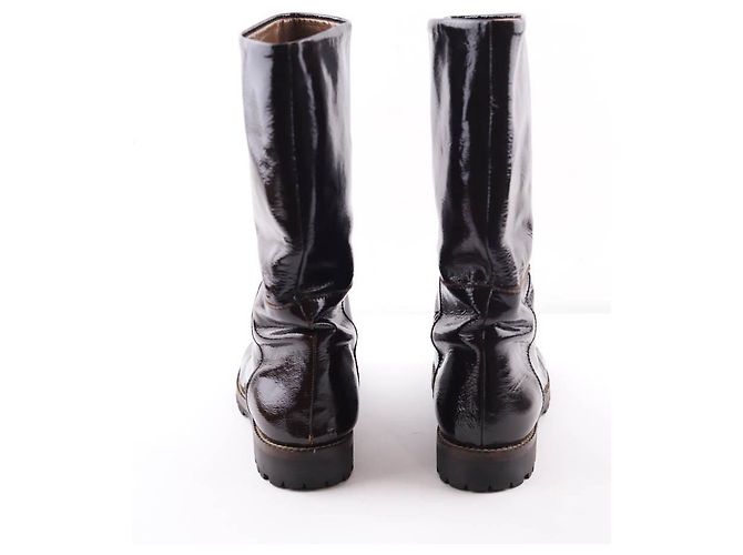 Marni Lackleder-Bikerstiefel - Ansicht 4