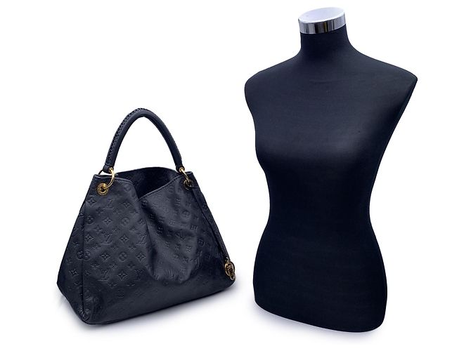 Louis Vuitton Borsa tote Artsy MM in monogramma blu navy scuro - vista 2