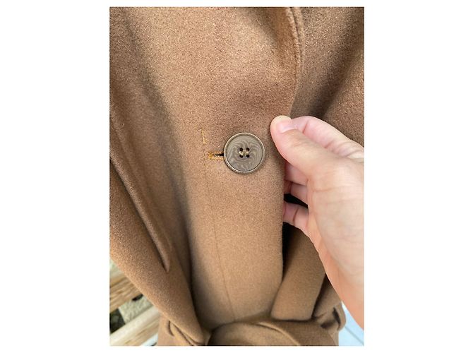 Bensimon Long Coat Caramel Wool Size 38 - view 3