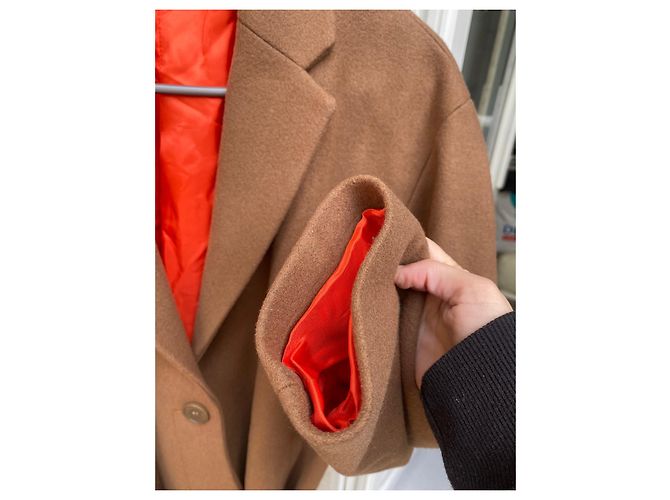 Bensimon Long Coat Caramel Wool Size 38 - view 4