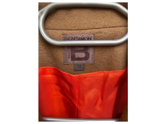 Bensimon Long Coat Caramel Wool Size 38 - view 5