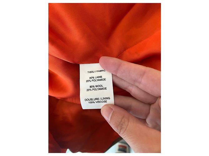 Bensimon Long Coat Caramel Wool Size 38 - view 8
