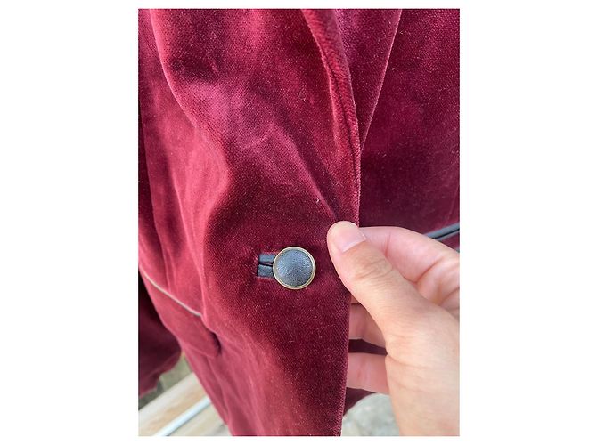Chaqueta Ekyog de algodón rojo oscuro Burdeos - vista 3