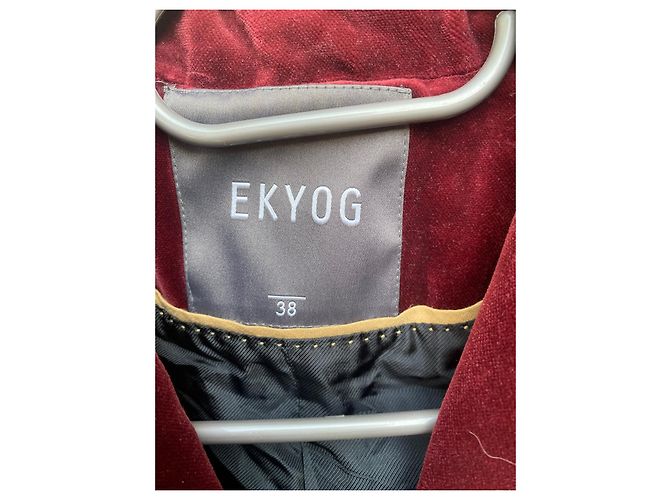 Chaqueta Ekyog de algodón rojo oscuro Burdeos - vista 5
