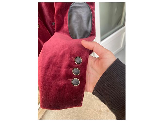 Chaqueta Ekyog de algodón rojo oscuro Burdeos - vista 7