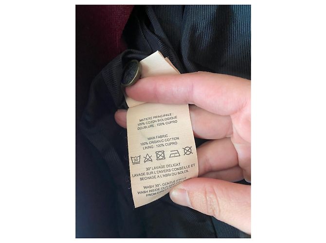 Chaqueta Ekyog de algodón rojo oscuro Burdeos - vista 8