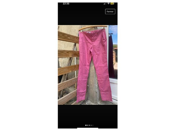 Pantalones Jil Sander rosas de algodón - vista 2