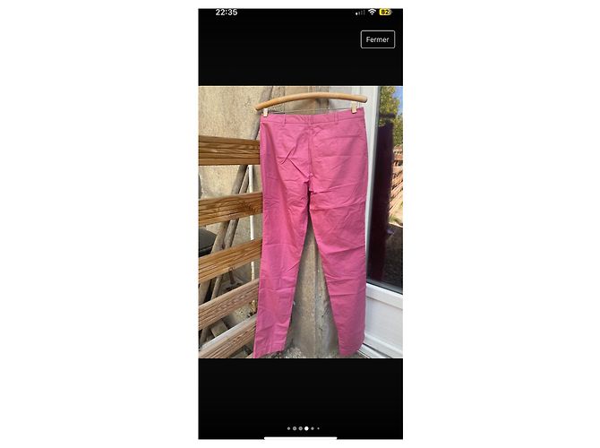 Pantalones Jil Sander rosas de algodón - vista 5