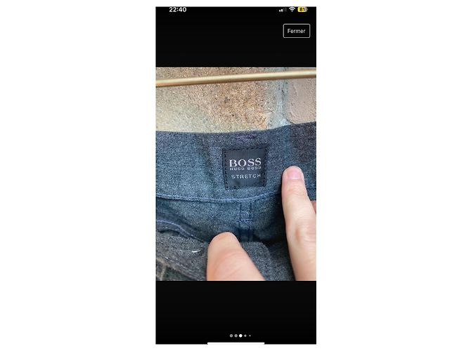 Hugo Boss Hose Dunkelgrau Polyester Anthrazitgrau - Ansicht 2