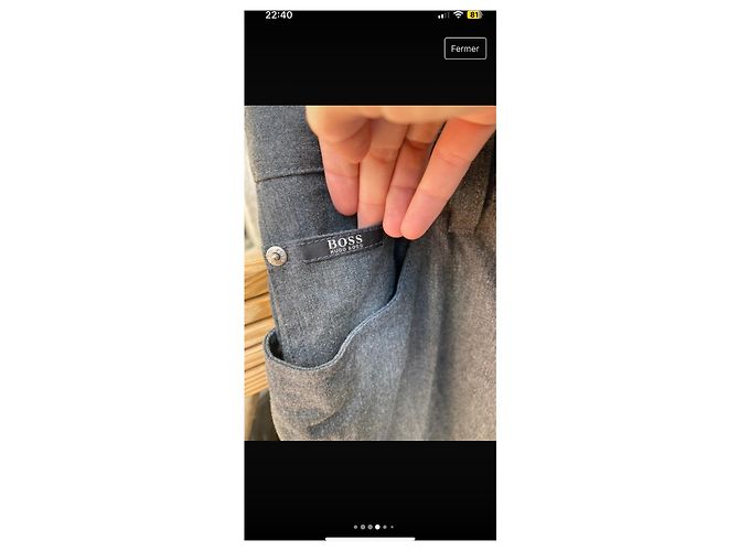 Hugo Boss Hose Dunkelgrau Polyester Anthrazitgrau - Ansicht 3