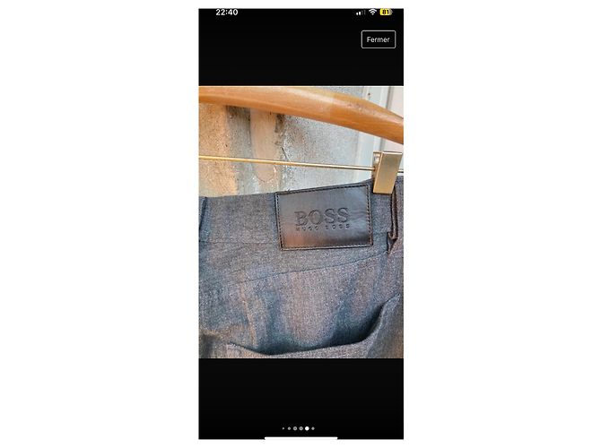 Hugo Boss Hose Dunkelgrau Polyester Anthrazitgrau - Ansicht 6