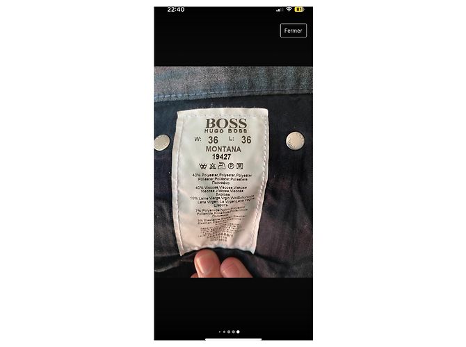 Hugo Boss Hose Dunkelgrau Polyester Anthrazitgrau - Ansicht 7
