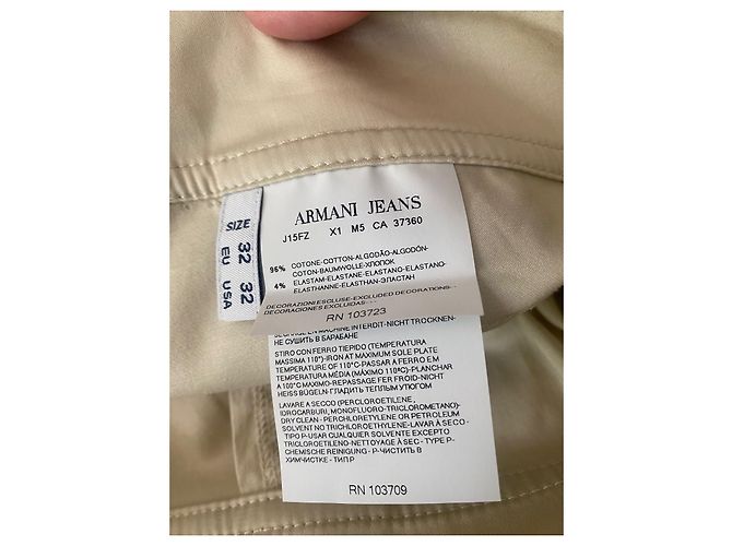 Pantalones Armani Beige de Algodón - vista 11