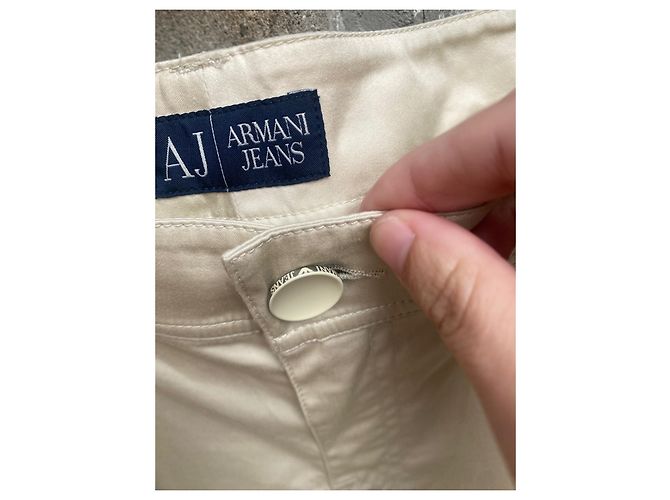 Pantalones Armani Beige de Algodón - vista 5