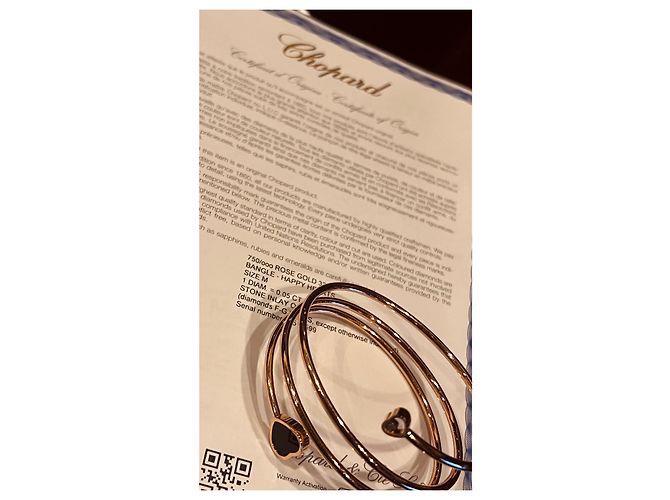 Bracciale Twist Happy Hearts in oro rosa 18K con diamanti e onice nero Chopard - vista 3