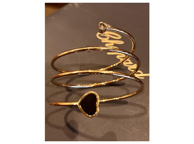 Bracciale Twist Happy Hearts in oro rosa 18K con diamanti e onice nero Chopard - vista 4