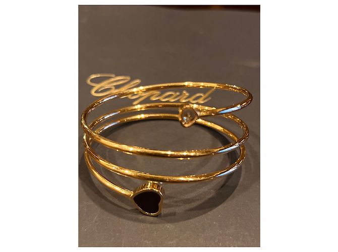 Bracciale Twist Happy Hearts in oro rosa 18K con diamanti e onice nero Chopard - vista 5