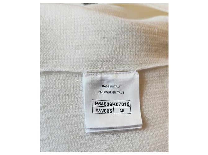 Falda Acampanada Chanel de Algodón Blanca Blanco - vista 7
