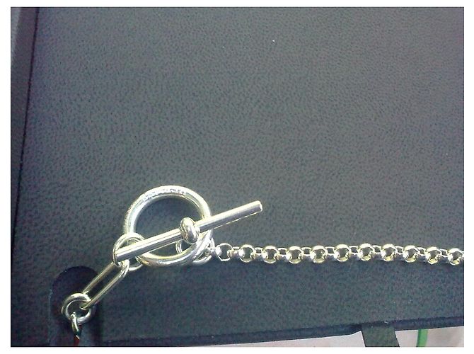 Hermès Colar de Cadeia de Âncora Punk Prata - vista 3
