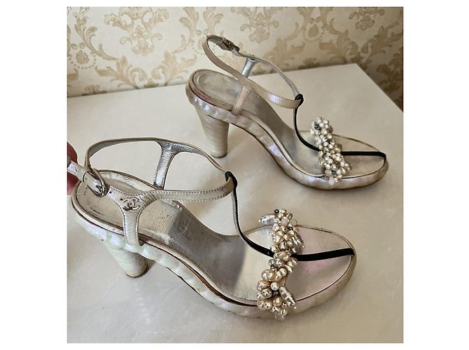 Sandali Chanel in pelle 38 - vista 3