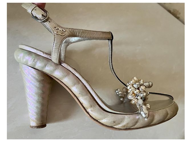 Sandali Chanel in pelle 38 - vista 4