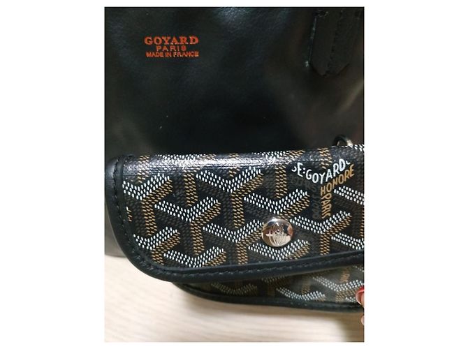 Artois Borsa a mano Goyard Anjou Mini Nera in Pelliccia Nero - vista 6