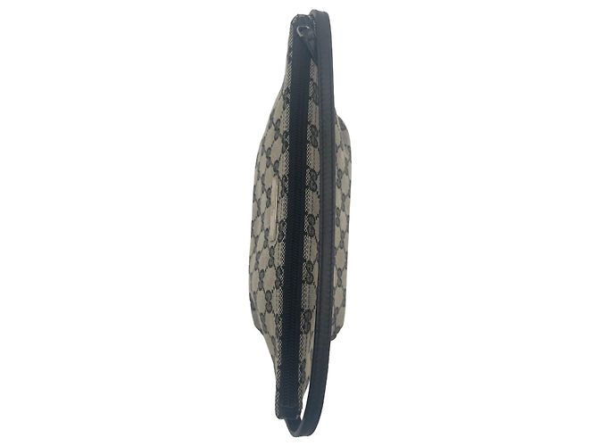 Borsa Gucci Boat in tela nera e grigia Grigio - vista 6