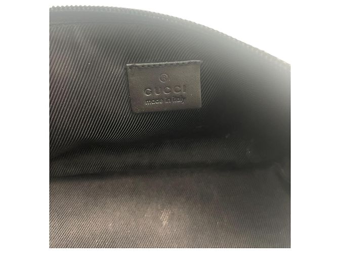 Borsa Gucci Boat in tela nera e grigia Grigio - vista 9