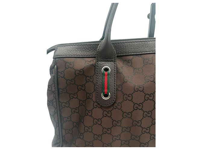 Borsa Gucci Princy GG Marrone Tela e Pelle - vista 2