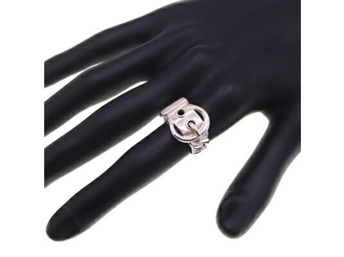 Hermès Hermes Boucle Cellier Sterling Silver Band Ring - view 10
