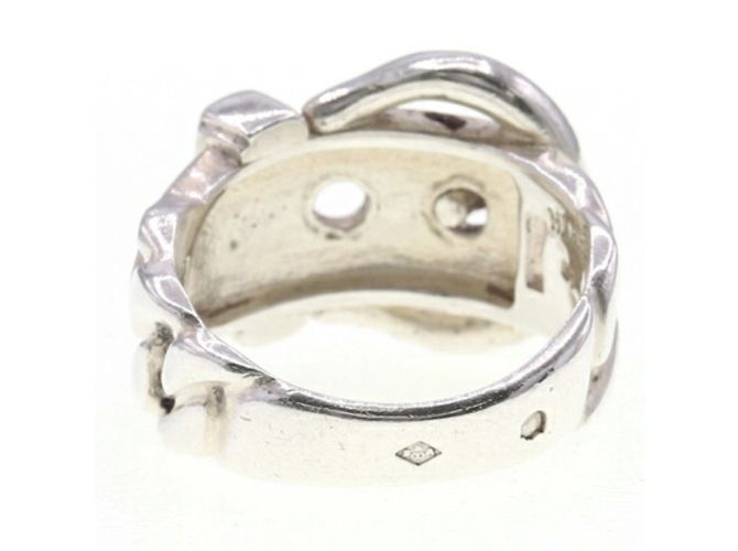 Hermès Hermes Boucle Cellier Sterling Silver Band Ring - view 2